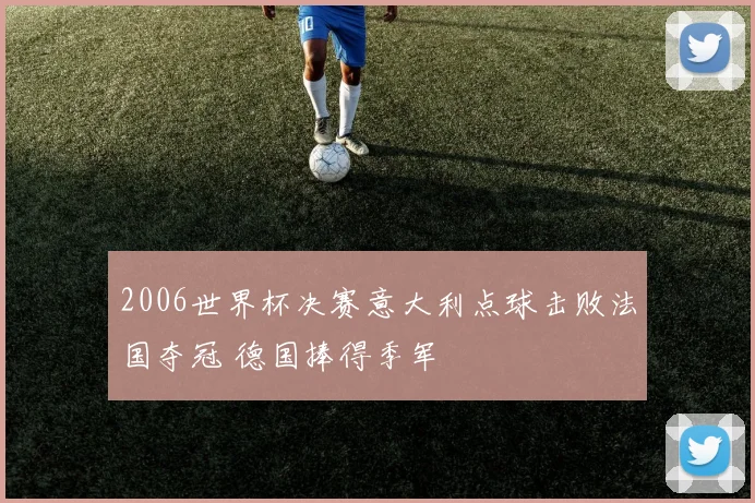 2006世界杯决赛意大利点球击败法国夺冠 德国捧得季军